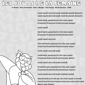 Les jours de la semaine-NB