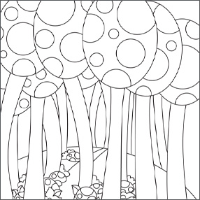 Dessin à colorier - La forêt des Crics cracs
