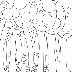 Dessin à colorier - La forêt des Crics cracs